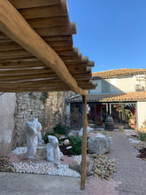Charger l'image dans la galerie, PERGOLA EN ACACIA 4 mètres x 3 mètres couverture en rondins ajouré