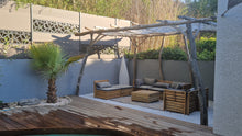 Charger l'image dans la galerie, PERGOLA EN BOIS FLOTTE 5,5 mètres x 3,5 mètres sans couverture
